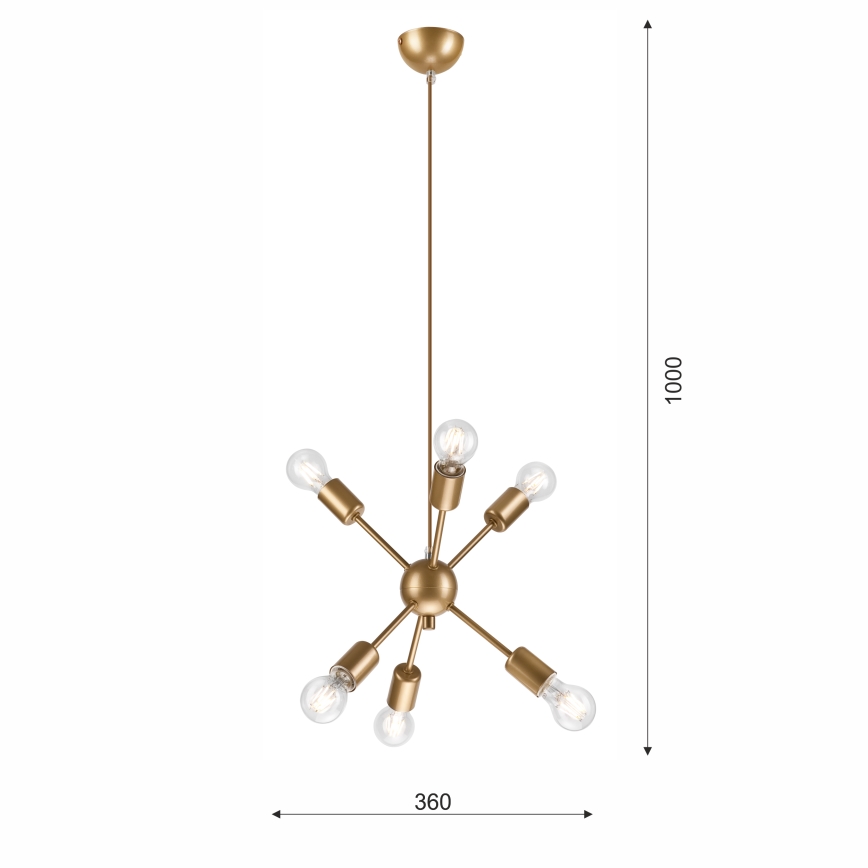 Candelabro suspenso RUBY 6xG9/60W/230V