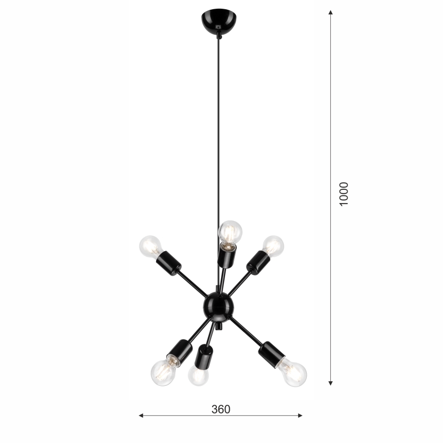 Candelabro suspenso RUBY 6xG9/60W/230V