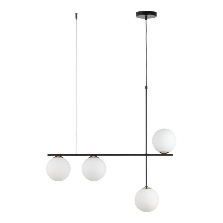 Candelabro suspenso SILIA 4xG9/12W/230V preto