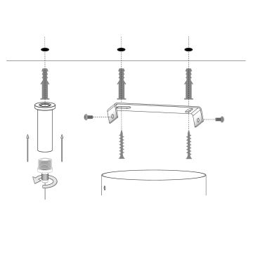 Candelabro suspenso SILIA 4xG9/12W/230V preto