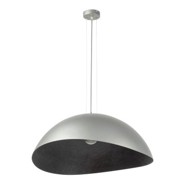 Candelabro suspenso SOLARIS 1xE27/60W/230V diâmetro 48 cm prateado/preto