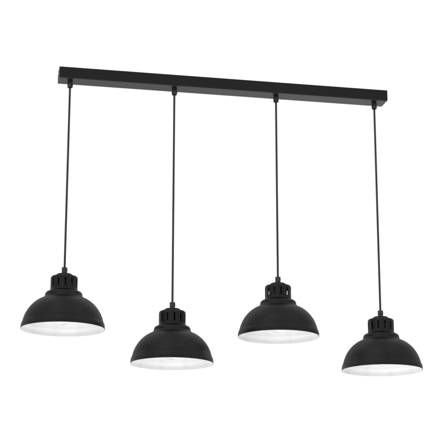 Candelabro suspenso SVEN 4xE27/15W/230V preto