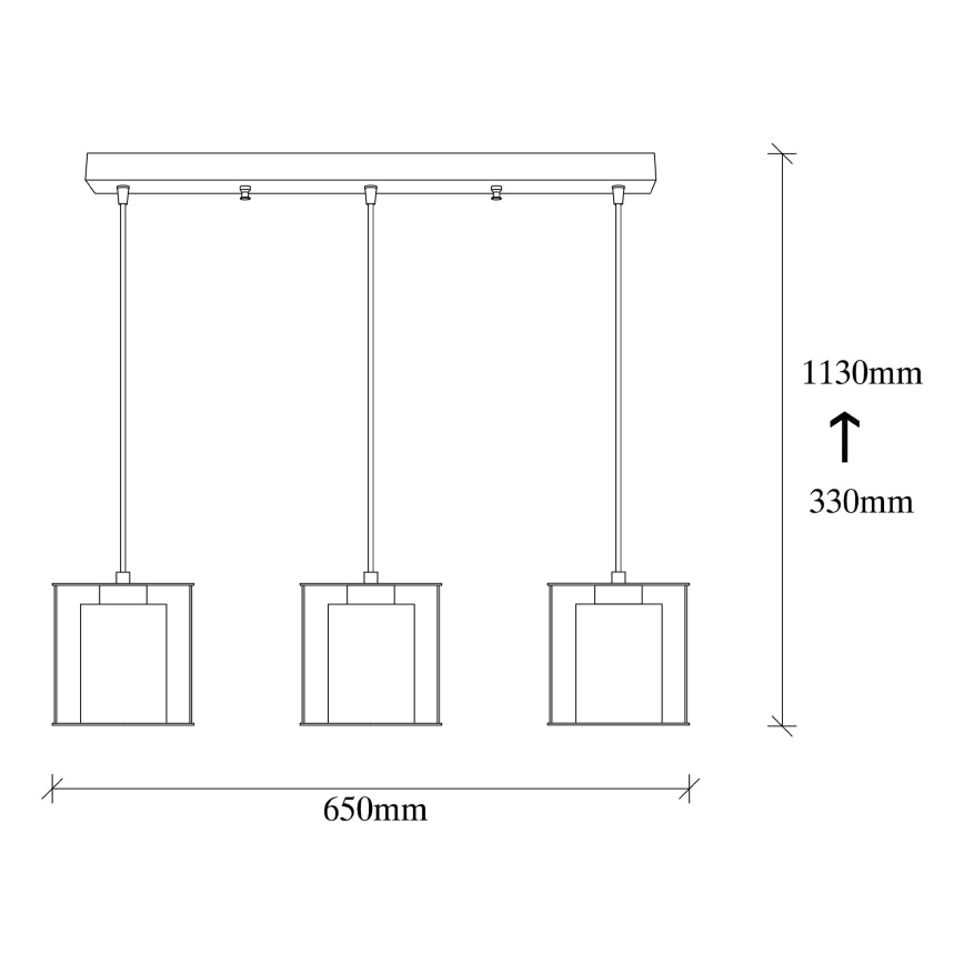 Candelabro suspenso SWANK 3xE27/100W/230V