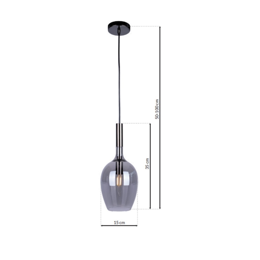 Candelabro suspenso TANGO 1xE14/40W/230V preto