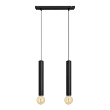 Candelabro suspenso TUBA 2xE27/60W/230V preto