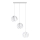 Candelabro suspenso TULOS 3xE27/60W/230V branco