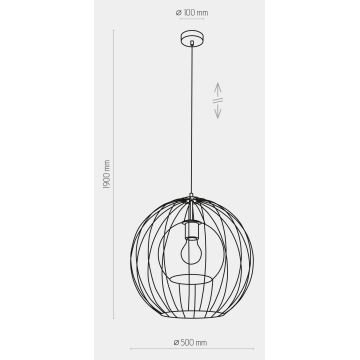 Candelabro suspenso UNIVERSO 1xE27/60W/230V