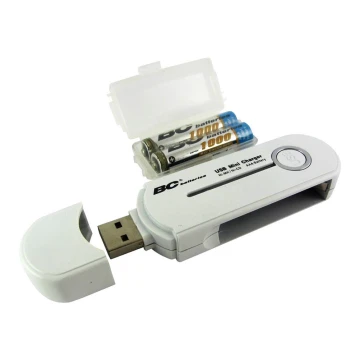Carregador de pilhas BC-20 2xAAA/USB 5V