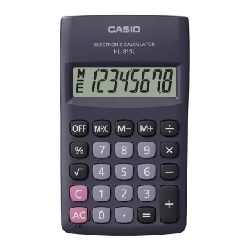 Casio - Calculadora de bolso 1xLR6 cinzenta