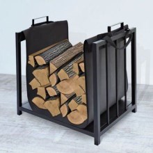 Cesto para madeira 50x50,5 cm preto