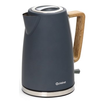 Chaleira 1,7 l 2400W/230V aço inoxidável/cinzenta