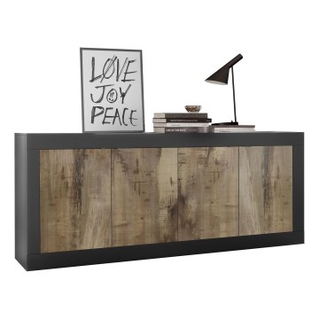 Cómoda NERILA preta/castanha