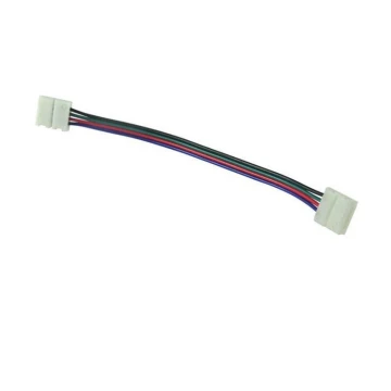 Conector angular bifacial flexível para fitas LED de 2 pinos 8 mm