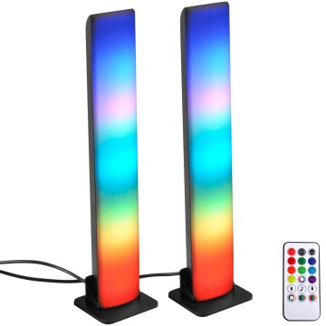 CONJUNTO 2x Candeeiros de mesa LED RGB com regulação GAMER LED/5W/5V + comando