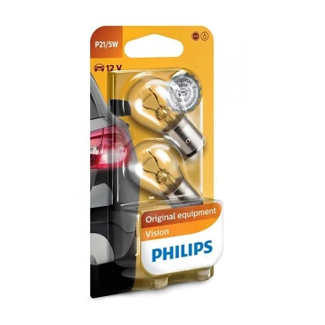 CONJUNTO 2x Lâmpada de carro Philips VISION 12499CP BAY15d/5W/12V
