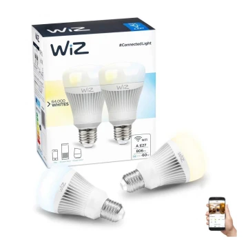 CONJUNTO 2x Lâmpada LED com regulação E27/11,5W/230V 2700-6500K Wi-Fi - WiZ