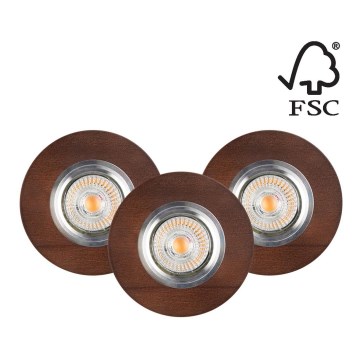 CONJUNTO 3x Focos de encastrar LED VITAR 1xGU10/5W/230V CRI 90 faia – FSC certificado