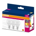 CONJUNTO 3x Lâmpada LED P45 E14/4,9W/230V 3000K - Osram