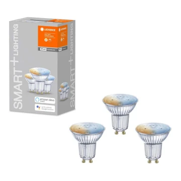 CONJUNTO 3x Lâmpada LED RGBW com regulação SMART + GU10/5W/230V 2700K-6500K Wi-Fi - Ledvance