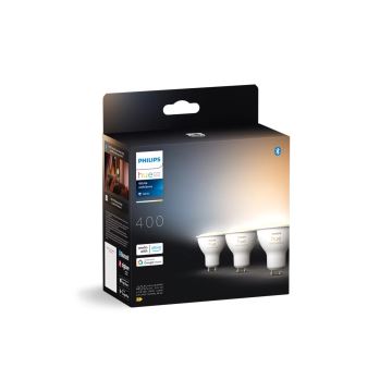 CONJUNTO 3x Lâmpadas LED com regulação Philips Hue WHITE AMBIANCE GU10/4,2W/230V 2200-6500K