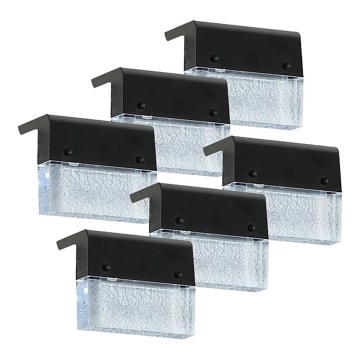 CONJUNTO 6x LED RGB Iluminação de parede solar LED/1W/1,2V 3500K IP65