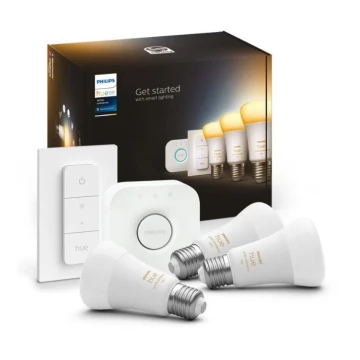 Conjunto básico Philips Hue White Ambiance 3xE27/8W 2200-6500K + dispositivo para conectar e comando