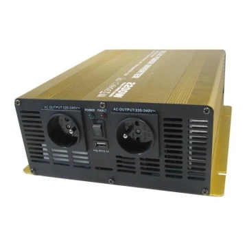Conversor de voltagem 2200W/12V/230V + USB