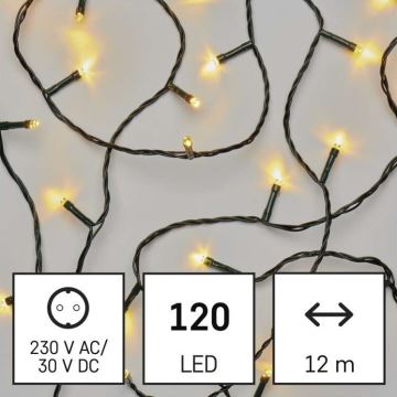 Corrente de Natal exterior LED 120xLED/17m IP44 branco quente