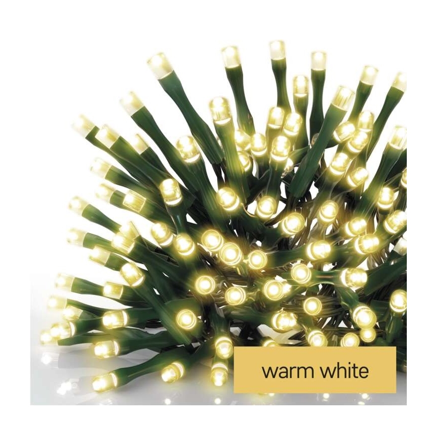 Corrente de Natal exterior LED 180xLED/8 modos 23m IP44 branco quente