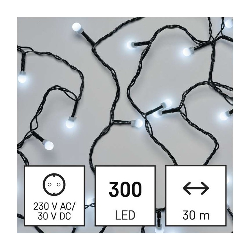 Corrente de Natal exterior LED 300xLED/35m IP44 branco frio