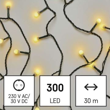 Corrente de Natal exterior LED 300xLED/35m IP44 branco quente