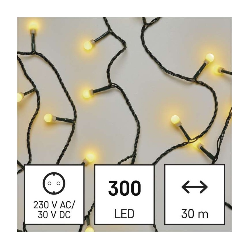 Corrente de Natal exterior LED 300xLED/35m IP44 branco quente