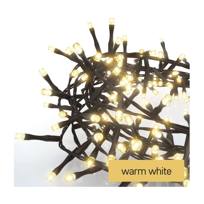 Corrente de Natal exterior LED 400xLED/13m IP44 branco quente