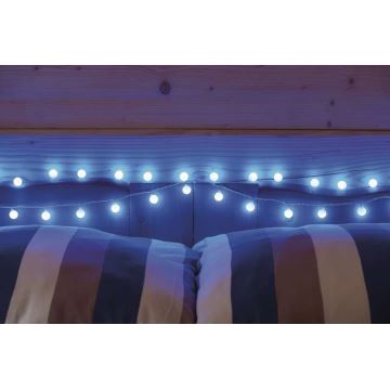 Corrente de Natal exterior LED 40xLED/9m IP44 azul