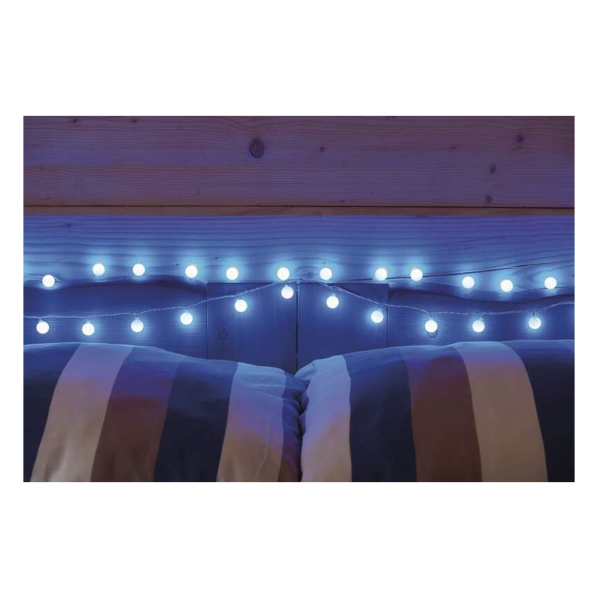 Corrente de Natal exterior LED 40xLED/9m IP44 azul