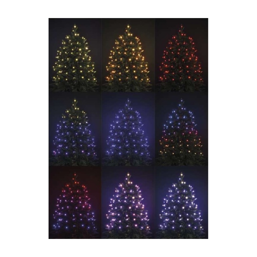 Corrente de Natal exterior LED RGB 120xLED/72 modos 15m IP44 + controlo remoto