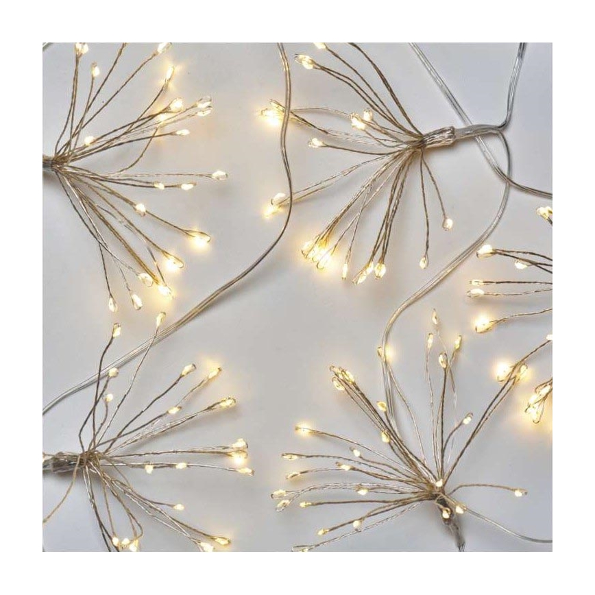 Corrente de Natal LED 150xLED/5,35m branco quente