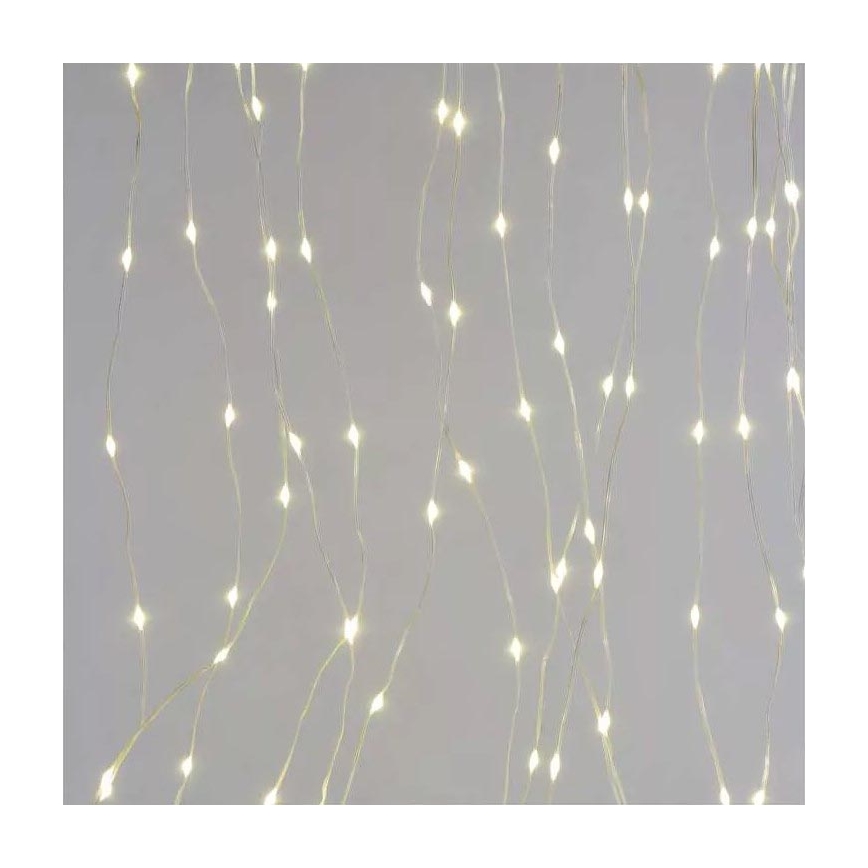 Corrente exterior de Natal LED 240xLED/8 funções 6,7 m IP44 branco quente