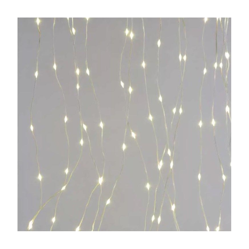 Corrente exterior de Natal LED 400xLED/8 funções 7,9 m IP44 branco quente