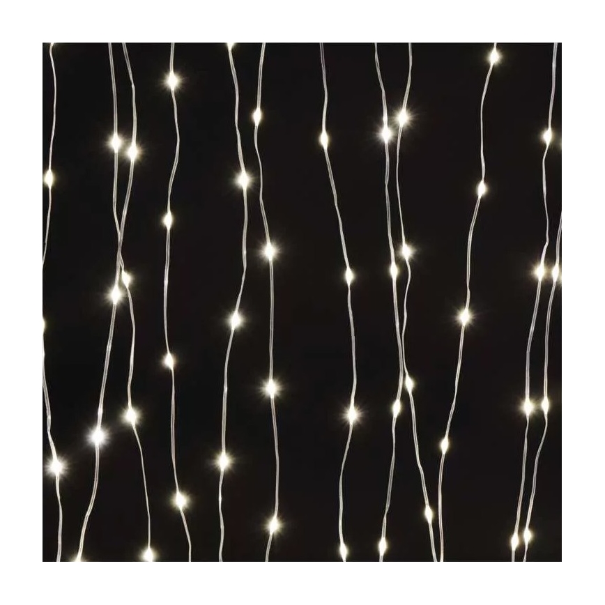 Corrente exterior de Natal LED 400xLED/8 funções 7,9 m IP44 branco quente