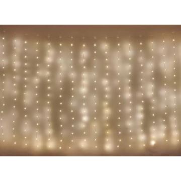 Corrente exterior de Natal LED 400xLED/8 funções 7,9 m IP44 branco quente