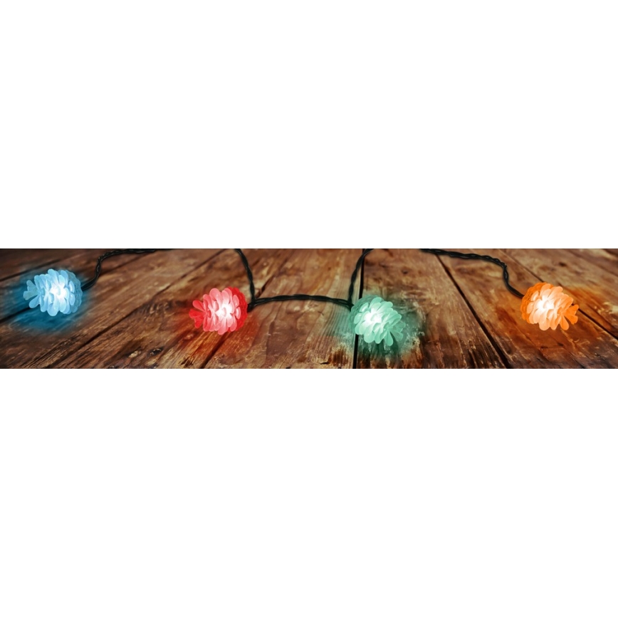 Corrente exterior de Natal LED 40xLED/15m IP44 multicolor