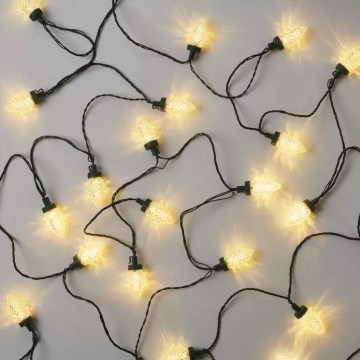 Corrente exterior de Natal LED 50xLED/8 funções 14,8 m IP44 branco quente