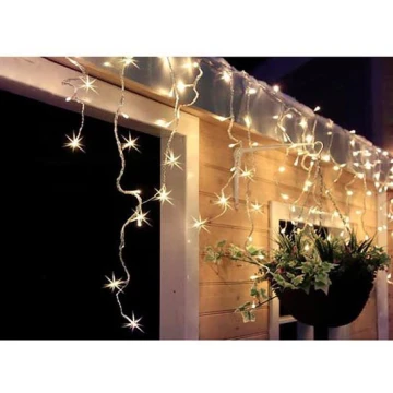 Cortina exterior de Natal LED 120xLED/8 funções 9m IP44 branco quente