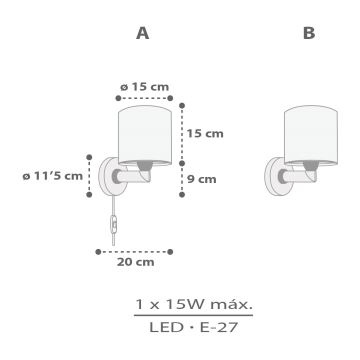 Dalber 60629 - Iluminação de parede para crianças RHICO AND CROCO 1xE27/15W/230V