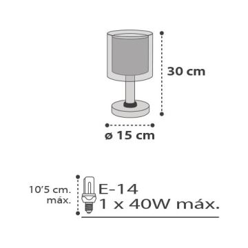 Dalber D-41411E - Candeeiro de mesa de criança CLOUDS 1xE14/40W/230V