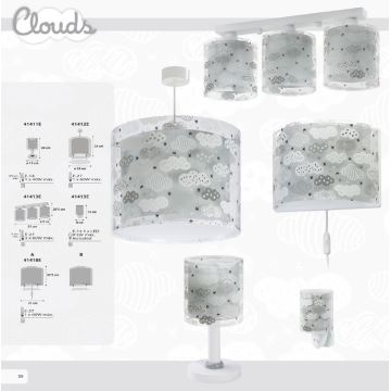 Dalber D-41418E - Luz de parede de criança CLOUDS 1xE27/60W/230V