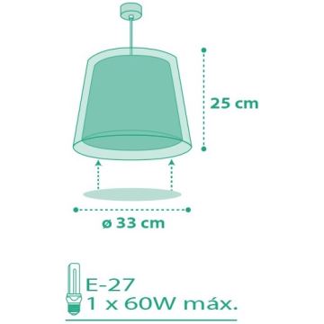 Dalber D-80222S - Candelabro de criança VICHY 1xE27/60W/230V