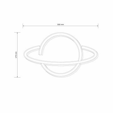 Decoração de parede LED com néons PLANET LED/3W/3xAA azul/amarelo