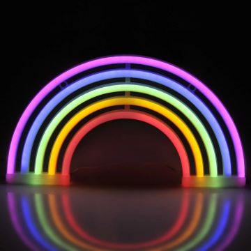 Decoração de parede LED com néons RAINBOW LED/3W/3xAA multicolor